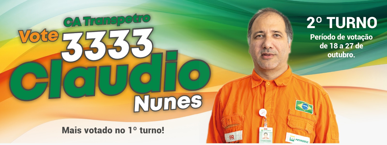 Cláudio Nunes é o Mais Votado no Primeiro Turno e Parte para o Segundo Turno na Transpetro